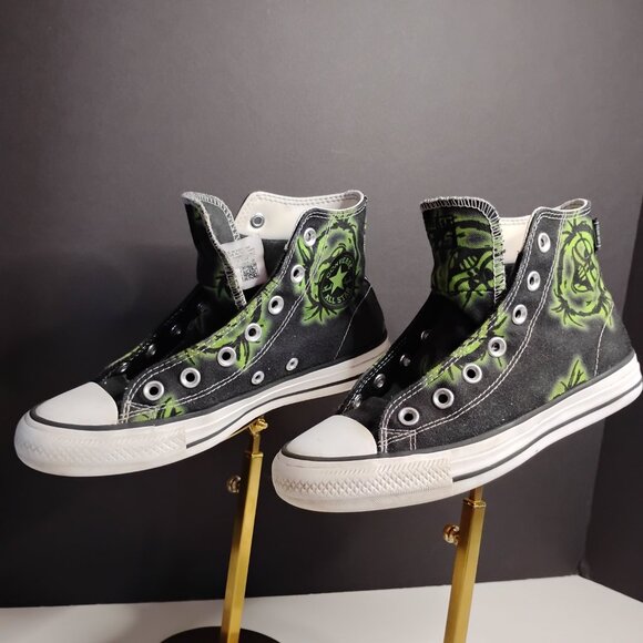 Converse Chuck Taylor All Star Pro 2000s Black & Green High Top Mens Size 5 - Picture 7 of 16